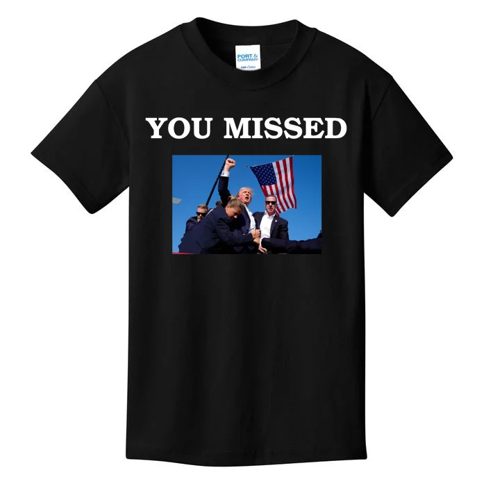 Trump Fist Bump You Missed 2024 Kids T-Shirt