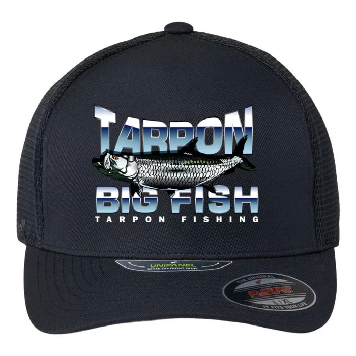 Tarpon Fishing Big Fish Flexfit Unipanel Trucker Cap