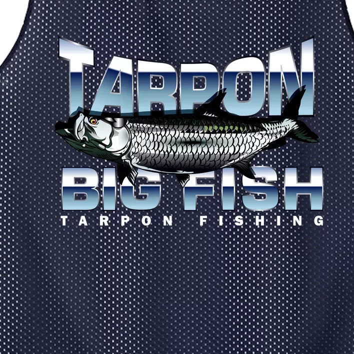 Tarpon Fishing Big Fish Mesh Reversible Basketball Jersey Tank