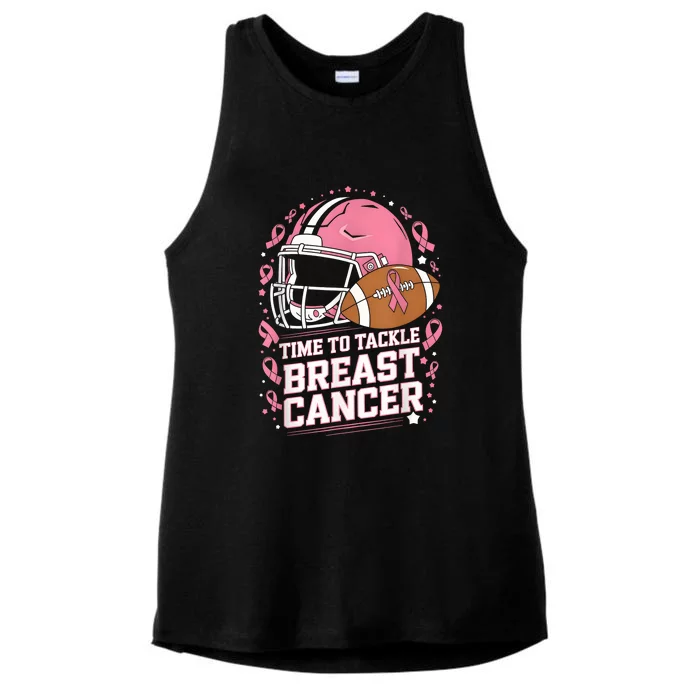 Tackle Football Breast Cancer Awarenesscc Ladies Tri-Blend Wicking Tank