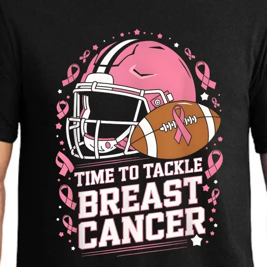 Tackle Football Breast Cancer Awarenesscc Pajama Set