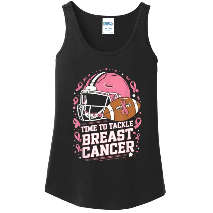 Tackle Football Breast Cancer Awarenesscc Ladies Essential Tank