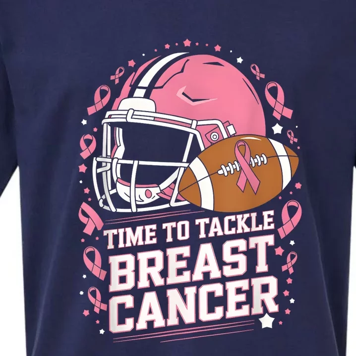 Tackle Football Breast Cancer Awarenesscc Sueded Cloud Jersey T-Shirt