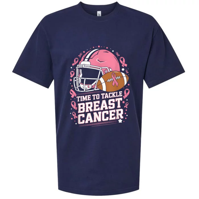 Tackle Football Breast Cancer Awarenesscc Sueded Cloud Jersey T-Shirt