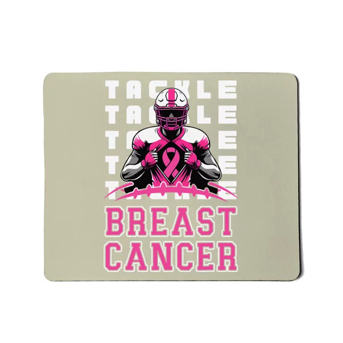 Tackle Football Breast Cancer Awareness Pin.K Ribbon Mousepad