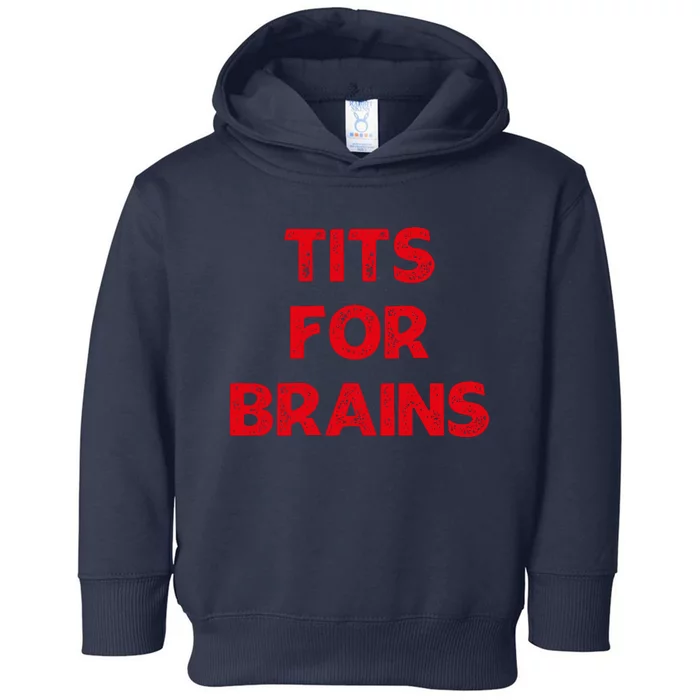 Tits For Brains Funny Feminist Quote Women Rights Equality Toddler Hoodie