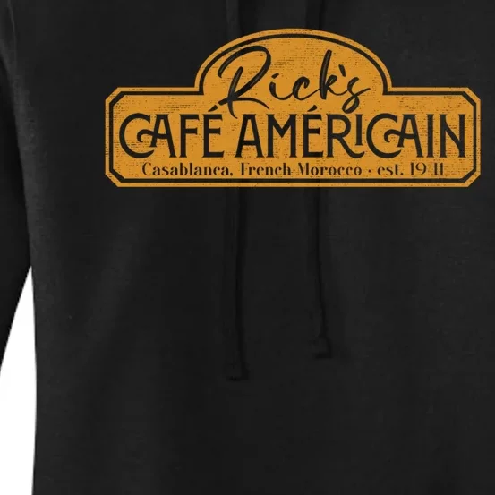 The Fictional Bar Ricks Café AméRicain In Casablanca Women's Pullover Hoodie