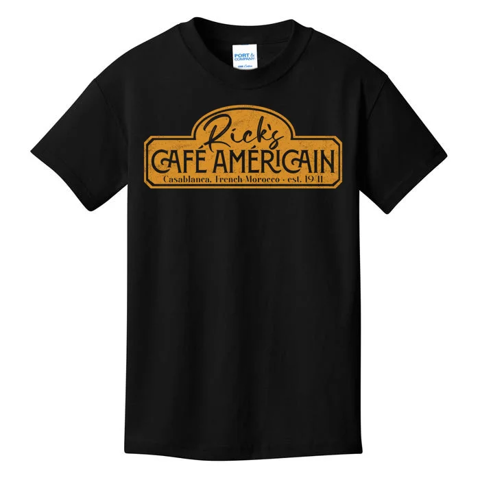 The Fictional Bar Ricks Café AméRicain In Casablanca Kids T-Shirt