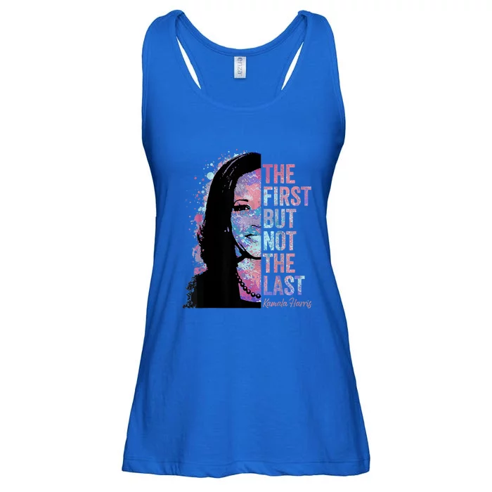 The First But Not The Last Madam President Harris Ladies Essential Flowy Tank