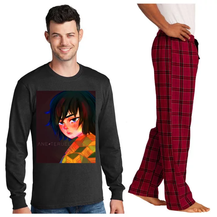 Tomioka Fanart By Ane Teruel Premium Scoop Long Sleeve Pajama Set