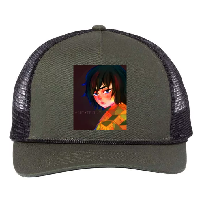 Tomioka Fanart By Ane Teruel Premium Scoop Retro Rope Trucker Hat Cap