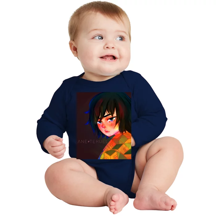 Tomioka Fanart By Ane Teruel Premium Scoop Baby Long Sleeve Bodysuit