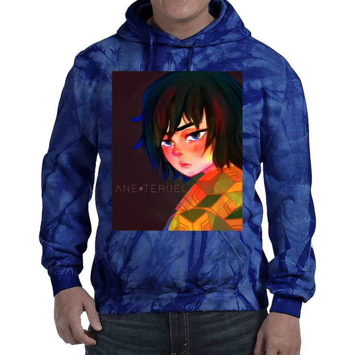 Tomioka Fanart By Ane Teruel Premium Scoop Tie Dye Hoodie