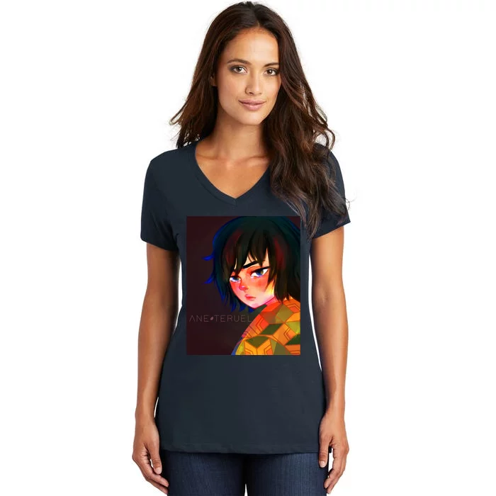 Tomioka Fanart By Ane Teruel Premium Scoop Women's V-Neck T-Shirt