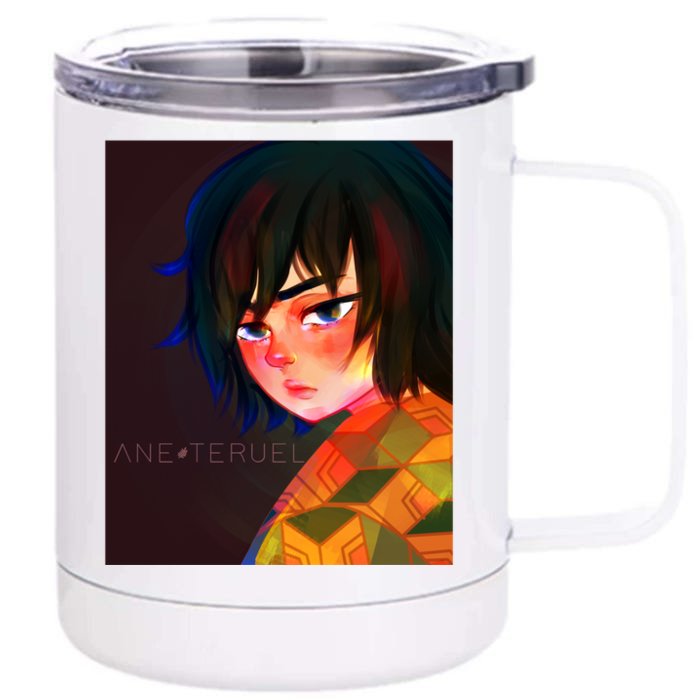 Tomioka Fanart By Ane Teruel Premium Scoop Front & Back 12oz Stainless Steel Tumbler Cup