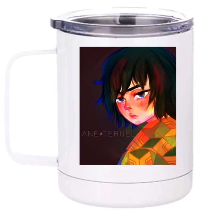 Tomioka Fanart By Ane Teruel Premium Scoop Front & Back 12oz Stainless Steel Tumbler Cup