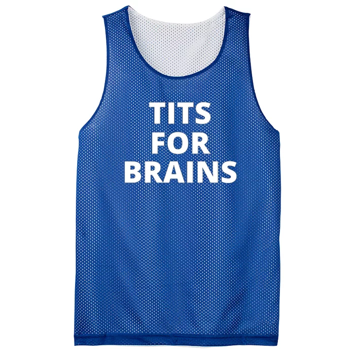 Tits For Brains Funny Tits Quote Cool Tits Feminist Idea Mesh Reversible Basketball Jersey Tank