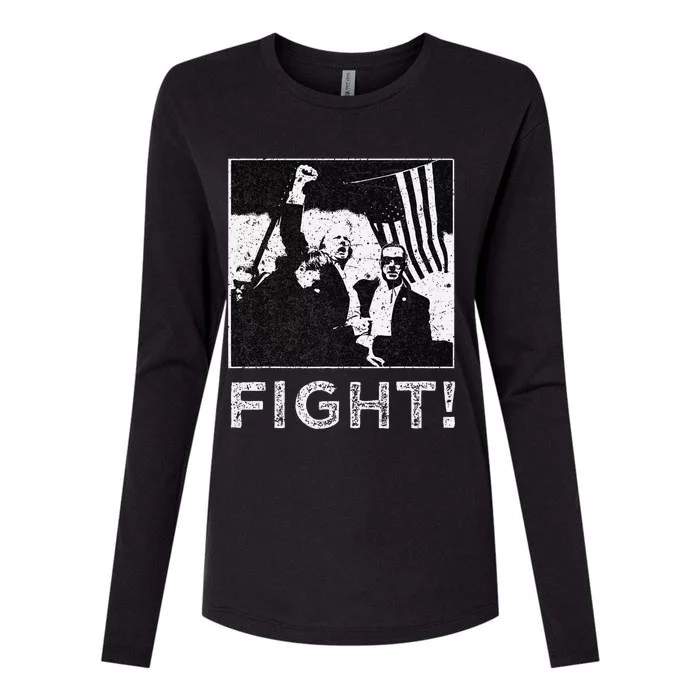 Trump Fist Bump Flight Rally Assault Womens Cotton Relaxed Long Sleeve T-Shirt