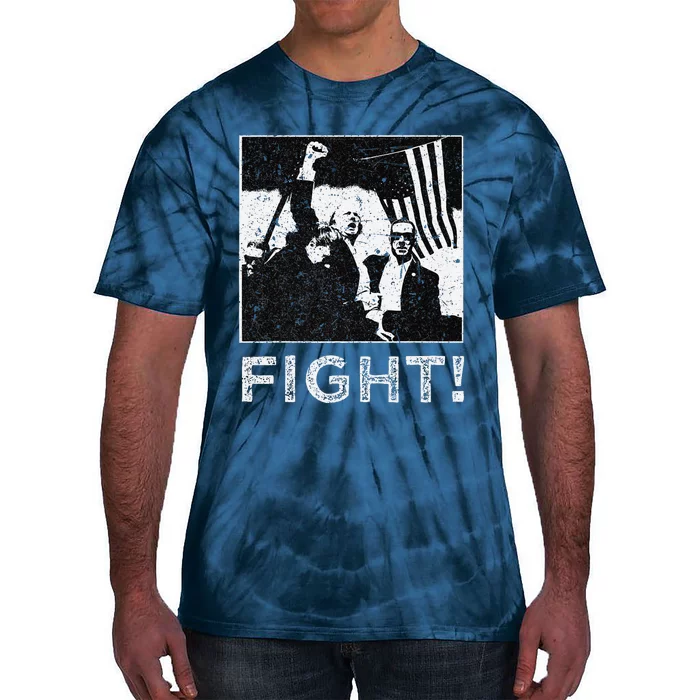 Trump Fist Bump Flight Rally Assault Tie-Dye T-Shirt