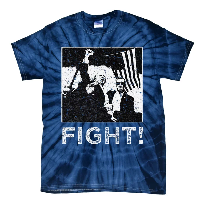 Trump Fist Bump Flight Rally Assault Tie-Dye T-Shirt