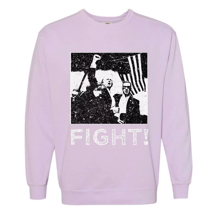 Trump Fist Bump Flight Rally Assault Garment-Dyed Sweatshirt