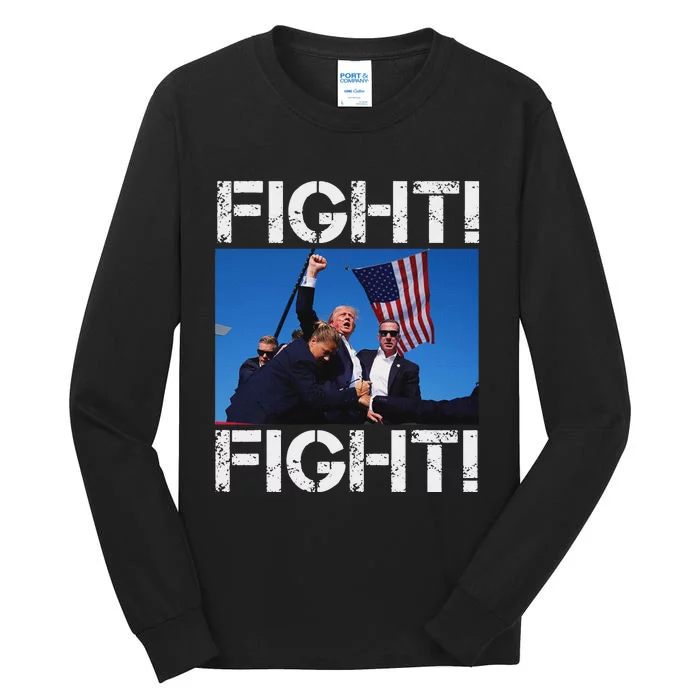 Trump Fight Bold Election 2024 Design Tall Long Sleeve T-Shirt