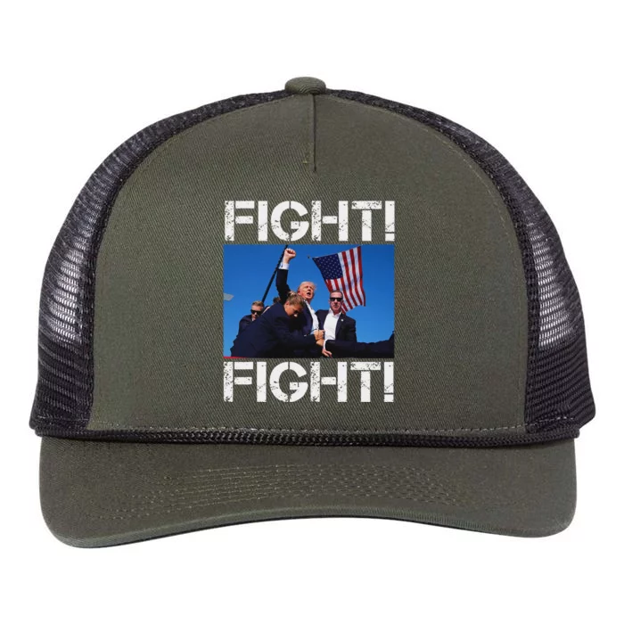 Trump Fight Bold Election 2024 Design Retro Rope Trucker Hat Cap