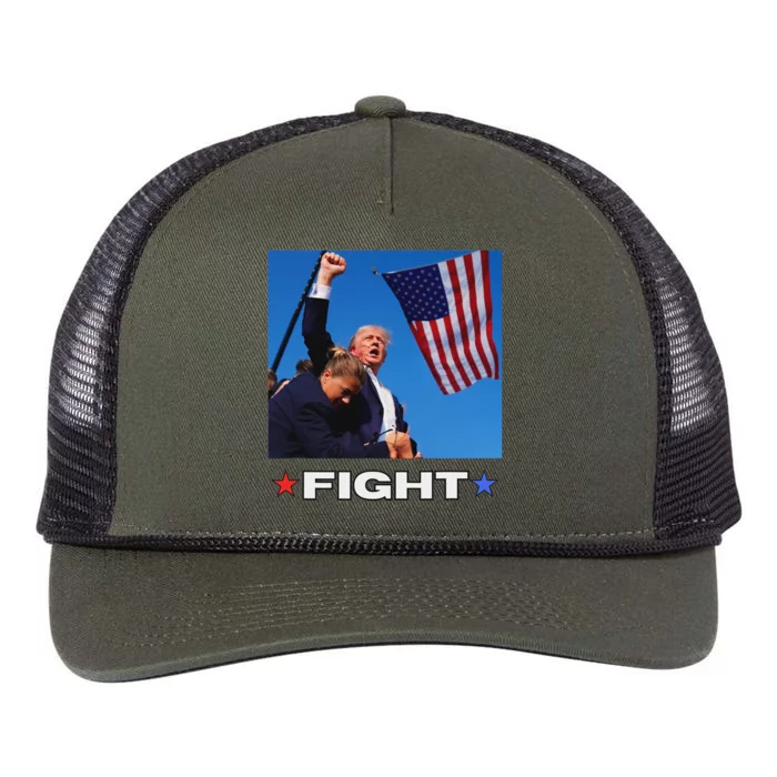 Trump Fight Bold Election 2024 Design Retro Rope Trucker Hat Cap