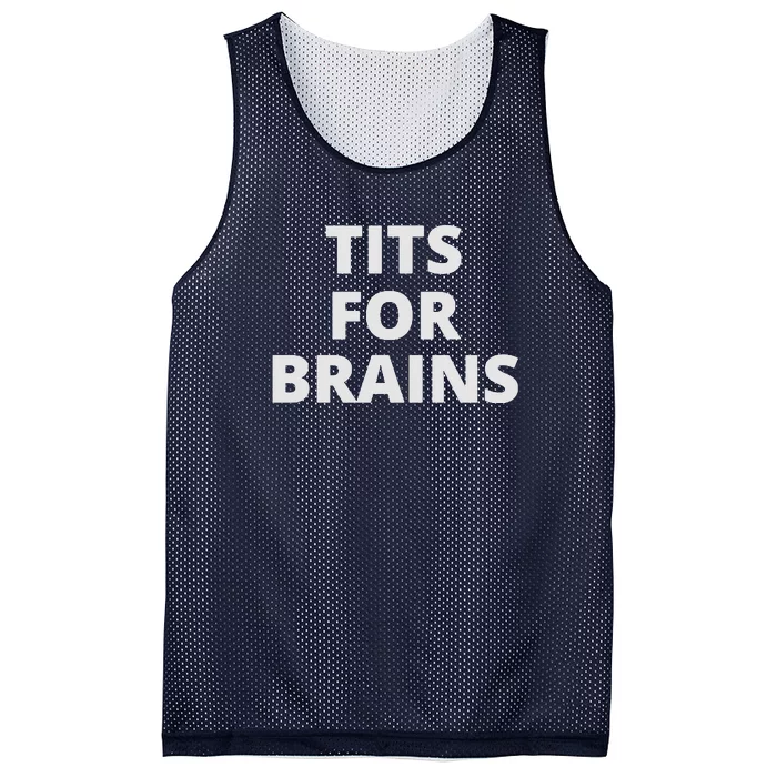 Tits For Brains Funny Tits Quote Cool Tits Feminist Idea Mesh Reversible Basketball Jersey Tank