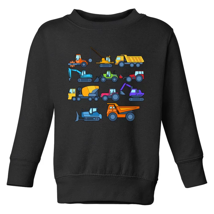 Tractor Fan Boy Kids Construction Excavator Excavation Truck Gift Toddler Sweatshirt