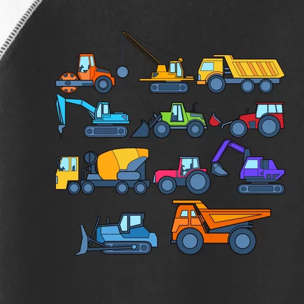 Tractor Fan Boy Kids Construction Excavator Excavation Truck Gift Toddler Fine Jersey T-Shirt