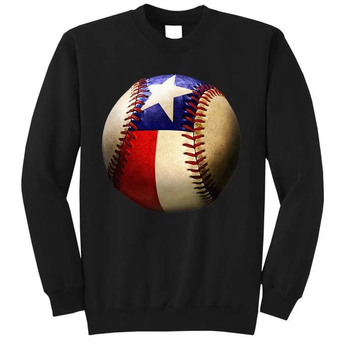 Texas Flag Baseball Tall Sweatshirt