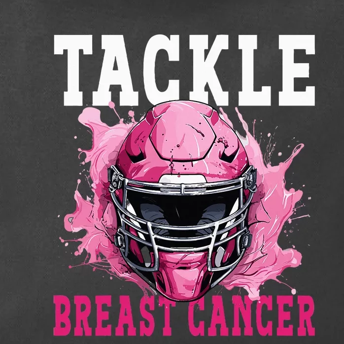 Tackle Football Breast Cancer Awareness Pink Ribbon Kids Zip Tote Bag