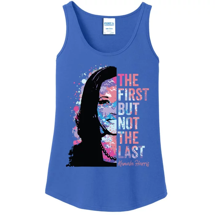 The First But Not The Last Madam President Harris Ladies Essential Tank