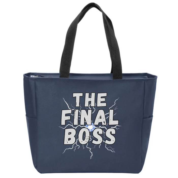 The Final Boss Rock Lightning Wrestling Rock Final Boss Zip Tote Bag