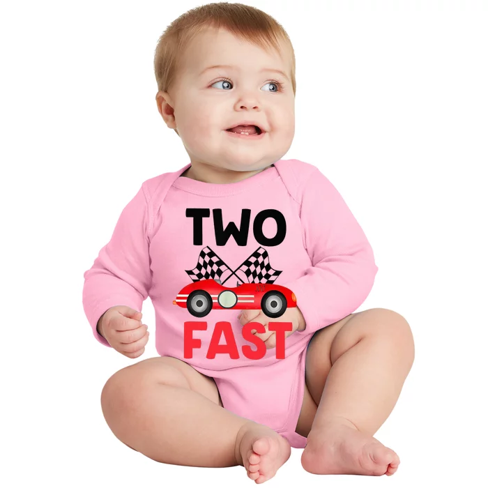 Two Fast Birthday 2 Fast 2 Curious Decorations 2nd Baby Long Sleeve Bodysuit