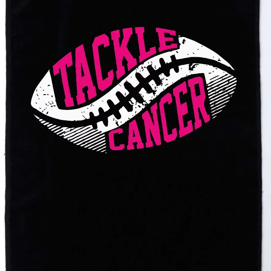 Tackle Football Ball Pink Ribbon Breast Cancer Awareness Platinum Collection Golf Towel