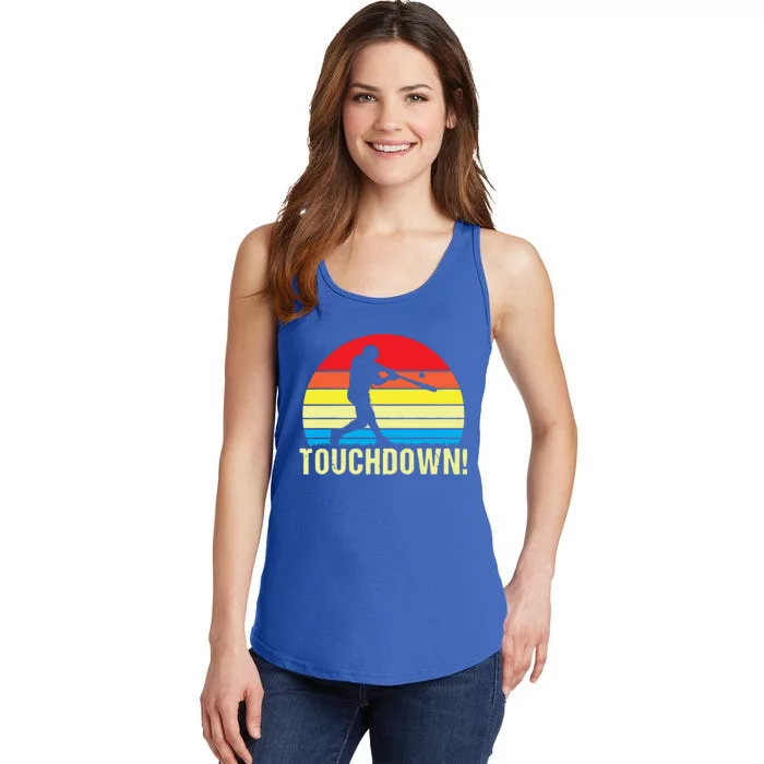 Touchdown!gift Funny Baseball Touchdown Teegift Great For Games Gift Ladies Essential Tank