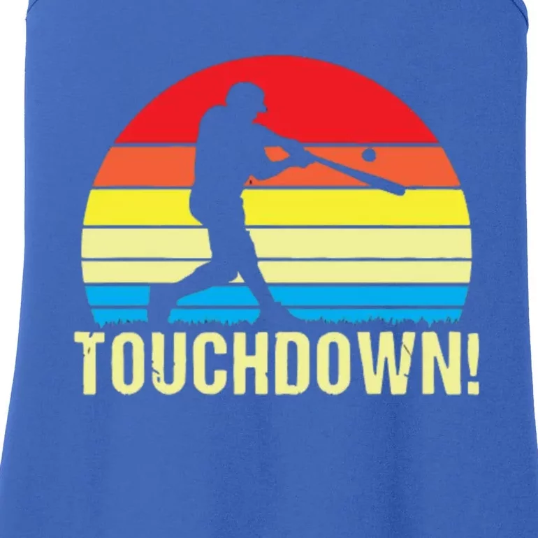 Touchdown!gift Funny Baseball Touchdown Teegift Great For Games Gift Ladies Essential Tank