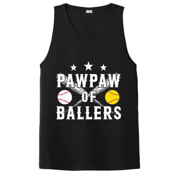 Tee Funny Baseball Softball Love Vintage Pawpaw Of Ballers Performance Tank