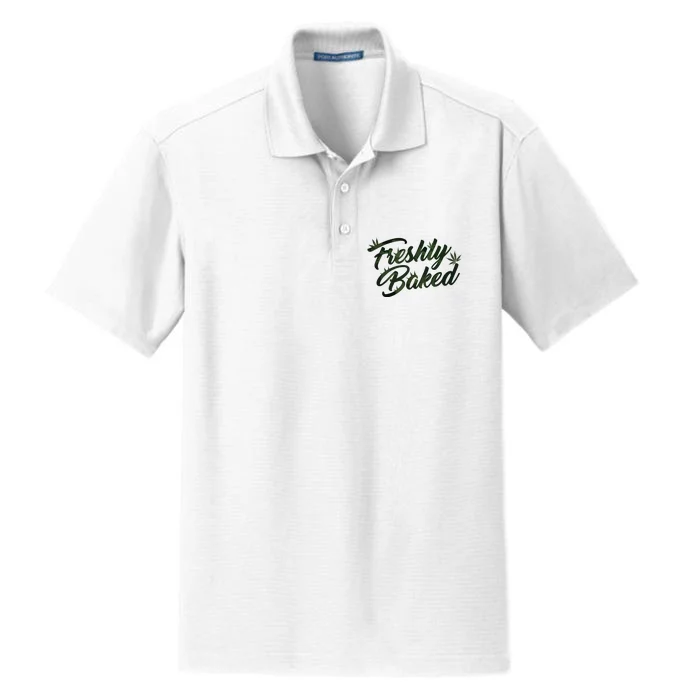 THC Freshly Baked Cannabis Medical Marijuana Dry Zone Grid Performance Polo