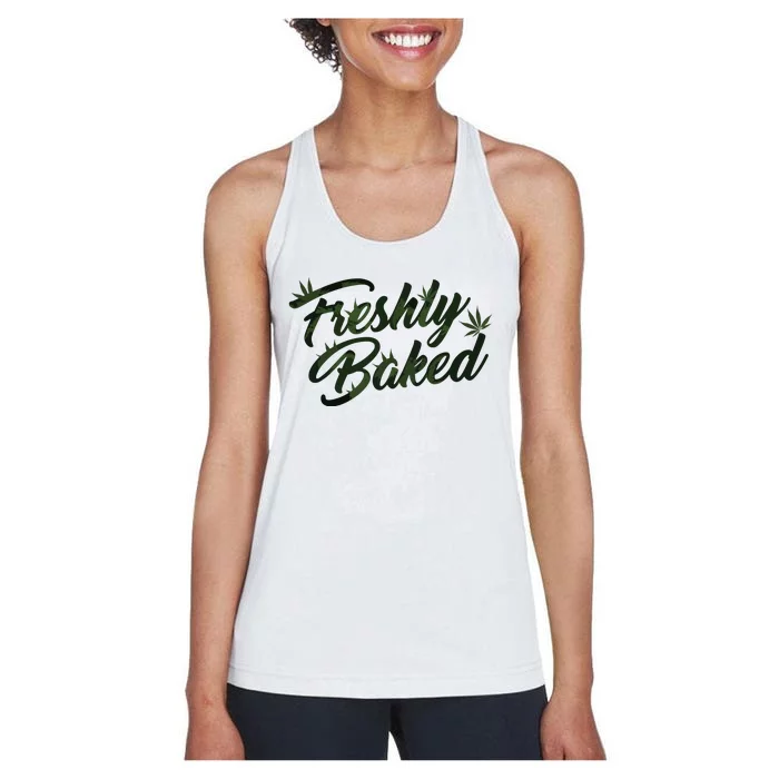 THC Freshly Baked Cannabis Medical Marijuana Women's Racerback Tank