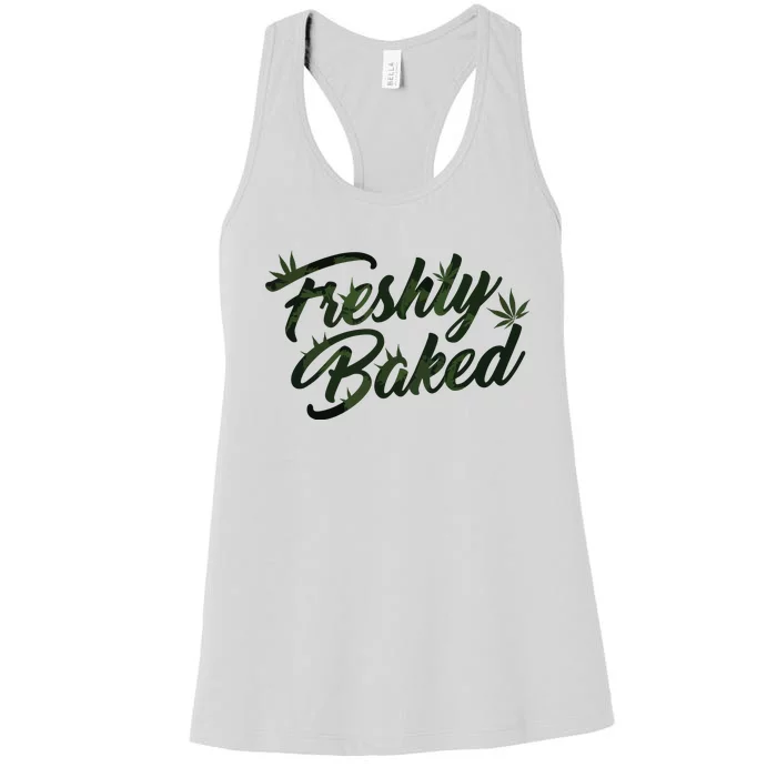 THC Freshly Baked Cannabis Medical Marijuana Women's Racerback Tank