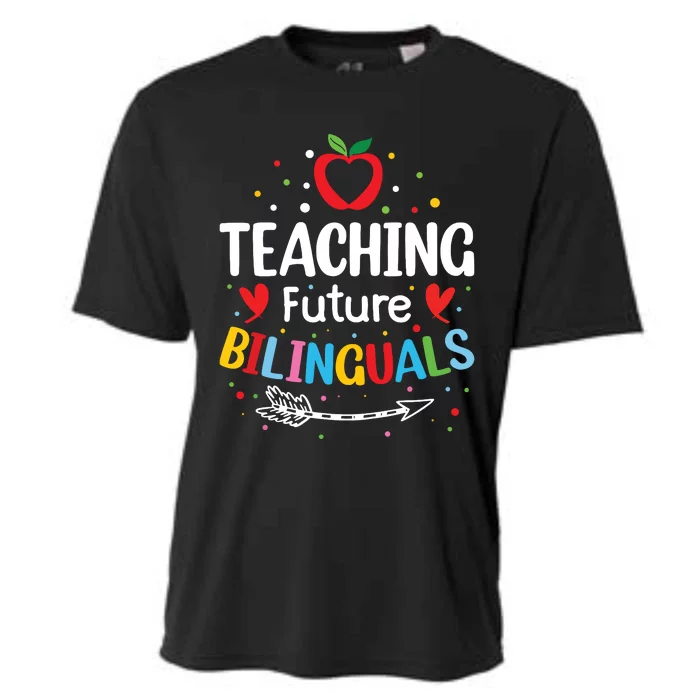 Teaching Future Bilinguals Spanish Teachers Back To School Cooling Performance Crew T-Shirt