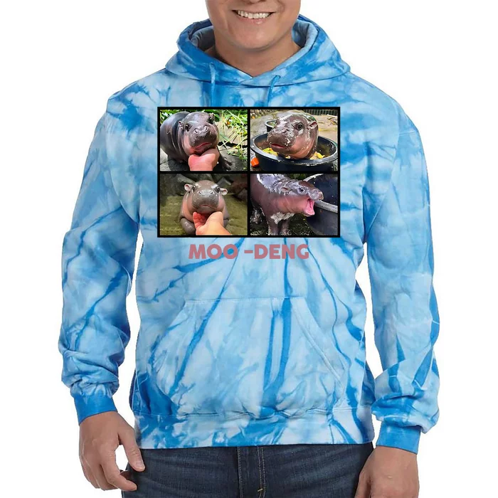 The Famous Baby Pigmy Hippo Moodeng Tie Dye Hoodie