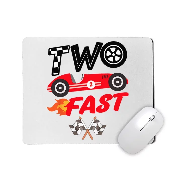 Two Fast Birthday Racing Car Birthday Kids Boy Mousepad