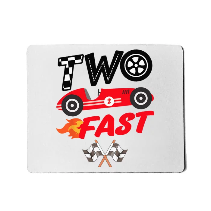 Two Fast Birthday Racing Car Birthday Kids Boy Mousepad