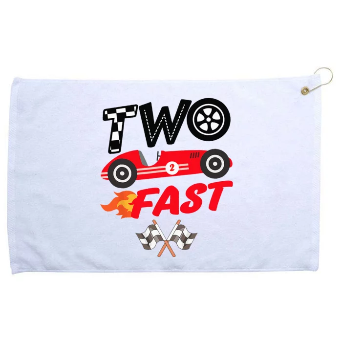 Two Fast Birthday Racing Car Birthday Kids Boy Grommeted Golf Towel