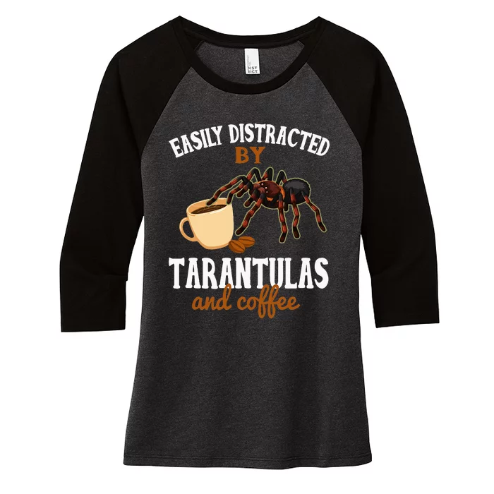 Tarantula Funny Coffee Lover Pet Tarantula Lover Women's Tri-Blend 3/4-Sleeve Raglan Shirt