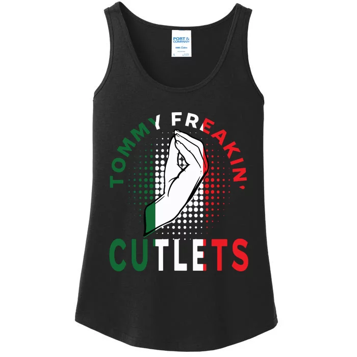 Tommy Freakin Cutlets New Jersey Funny Viral Women Ladies Essential Tank